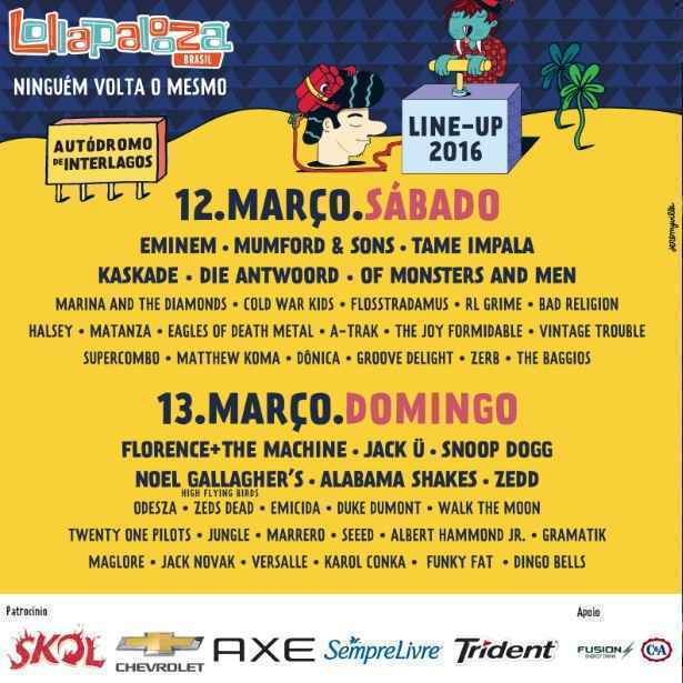 Divulgação/Lollpalooza Divulgação/Lollpalooza