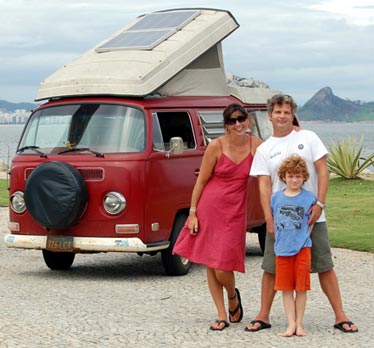A família norte-americana na passagem pelo Rio de Janeiro