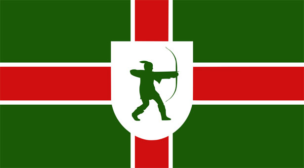 Bandeira adotada pela administrao do condado de Notthingham em 2011 homenageia Robin Hood