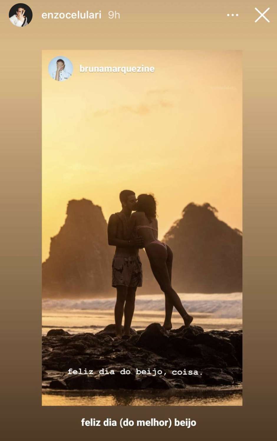 Bruna Marquezine e Enzo Celulari assumem namoro com foto se beijando -  Famosos | Entretenimento Uai