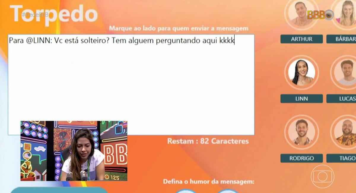 BBB22 La s foi quem enviou torpedo pol mico Linn da Quebrada